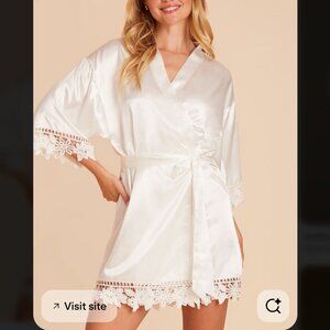 Birdy Grey Claudine Lace Robe - White XS